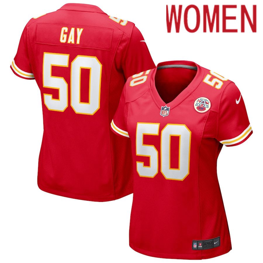 Women Kansas City Chiefs 50 Willie Gay Nike Red Game NFL Jersey